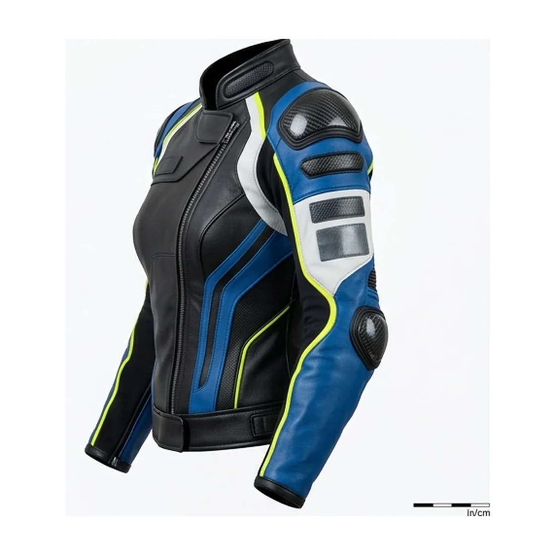 Women's Futuristic Racing Leather Jacket Armored Motorcycle Jacket - Image 5