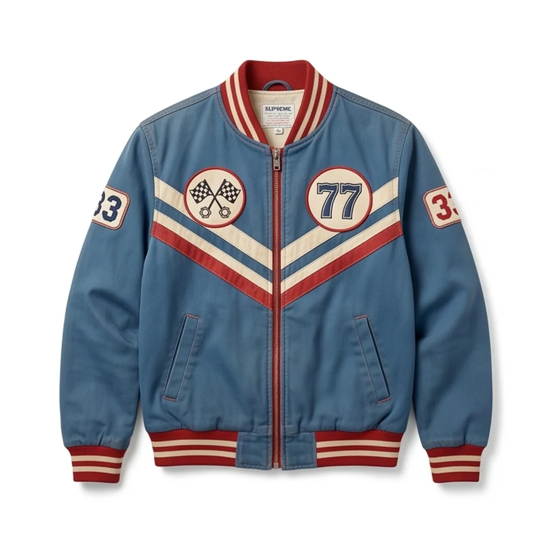 Marty Supreme Slate Blue Vintage Racing Jacket - Image 2