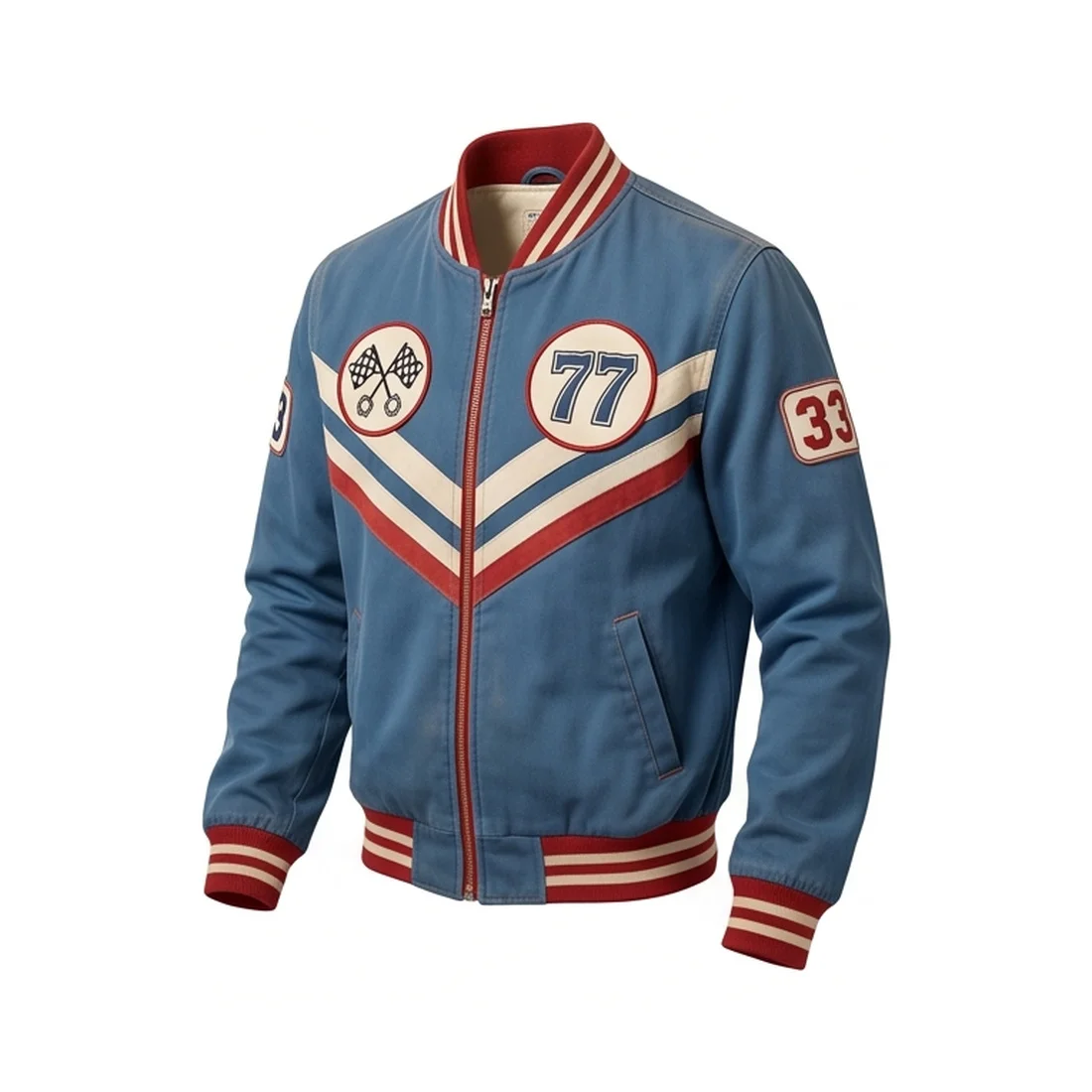 Marty Supreme Slate Blue Vintage Racing Jacket - Image 5