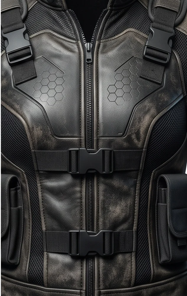 Women's Sci-Fi Tactical Leather Jacket - Image 6