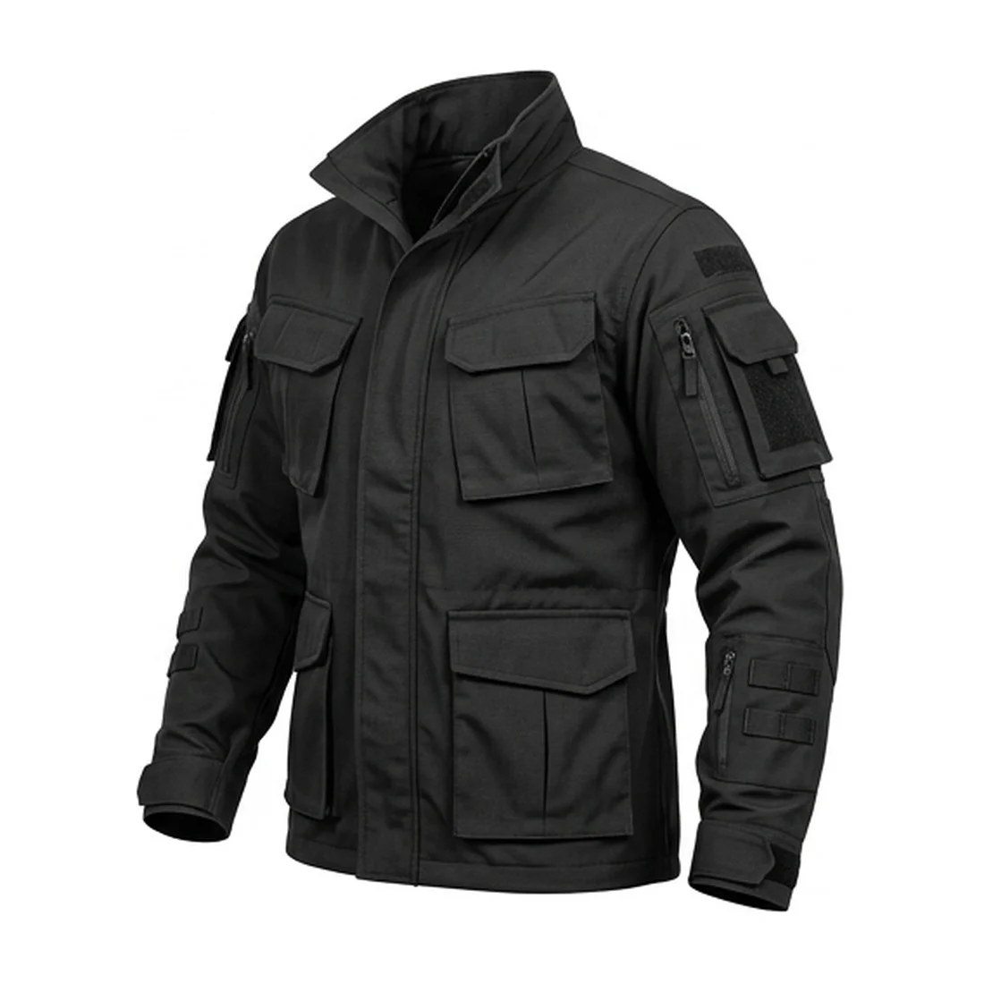 Men's Black Tactical Combat Jacket - Utility Gaming Streetwear - Image 5