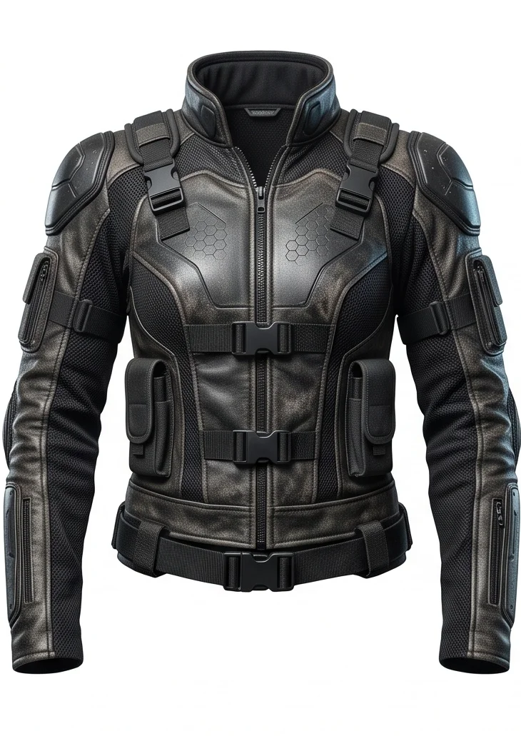 Women's Sci-Fi Tactical Leather Jacket - Image 3