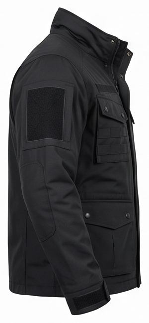 The Running Man 2026 Inspired Black Tactical Cotton Jacket - Image 6