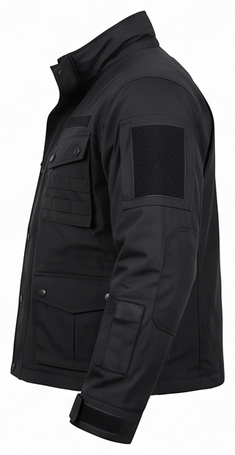 The Running Man 2026 Inspired Black Tactical Cotton Jacket - Image 4