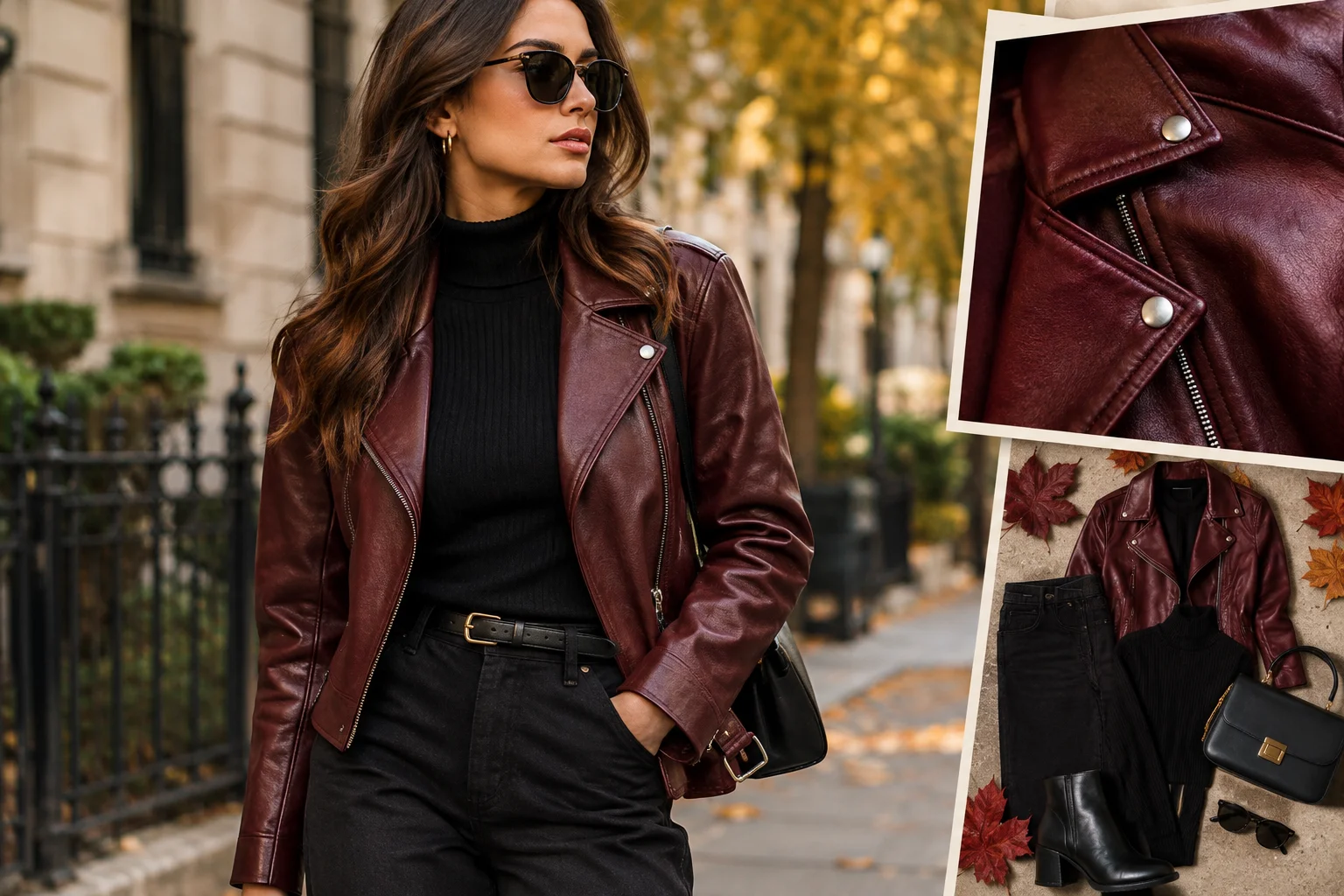 Burgundy Leather Jackets