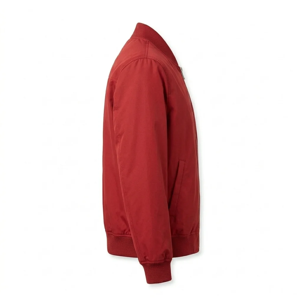 Bullet Train Inspired Ladybug Red Zip-Up Bomber Jacket for Men - Image 4