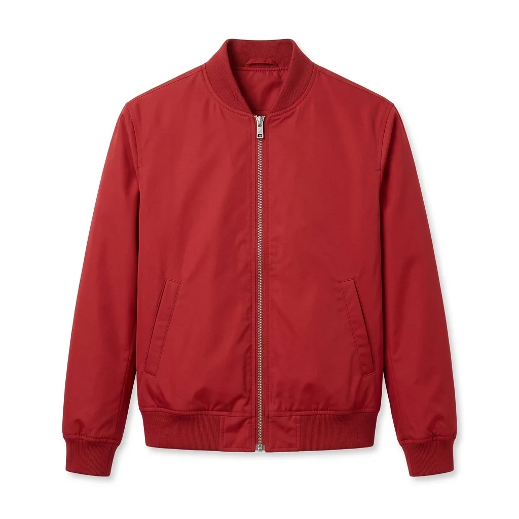 Bullet Train Inspired Ladybug Red Zip-Up Bomber Jacket for Men - Image 6