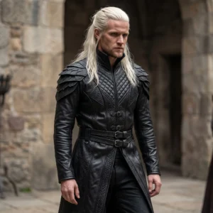 House of the Dragon Inspired Daemon Targaryen Black Leather Jacket