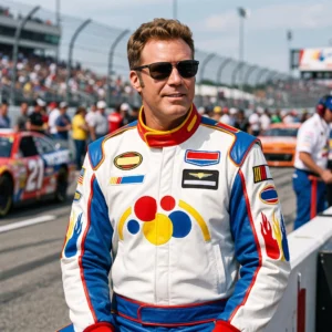 Ricky Bobby Talladega Nights Inspired Racing Leather Jacket