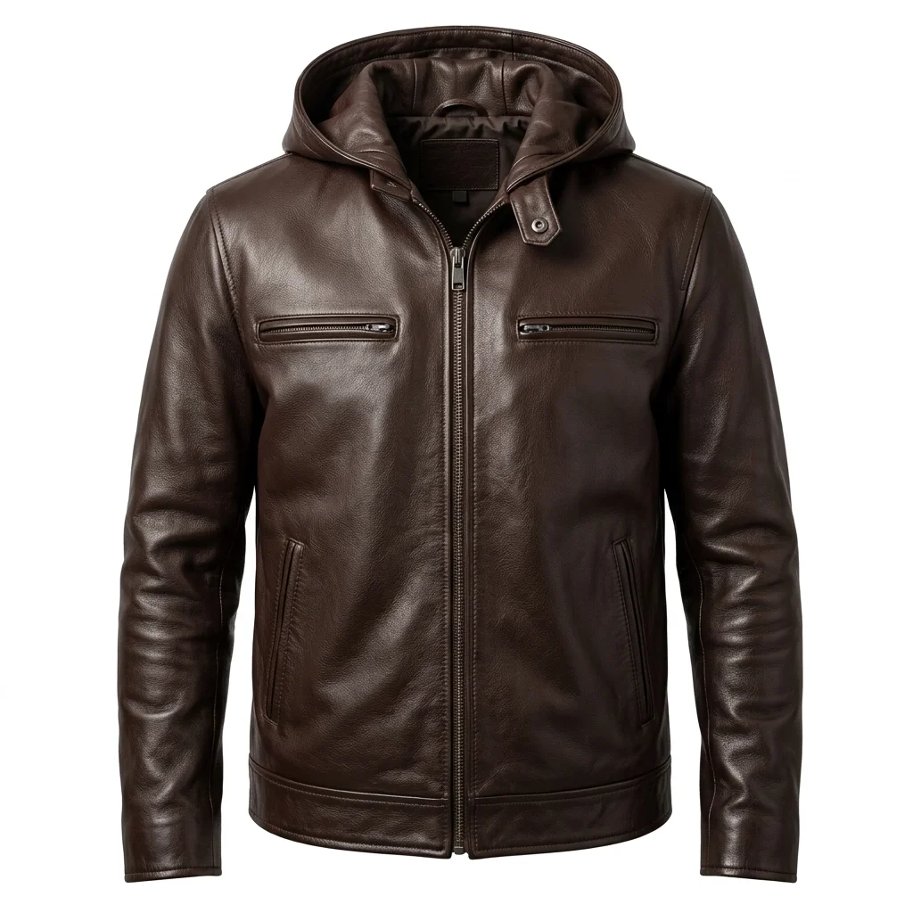 Caleb Near Dark Inspired Brown Genuine Leather Jacket - Image 5