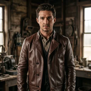 Lawless Style Jack Bondurant Mocha Brown Men’s Real Leather Jacket