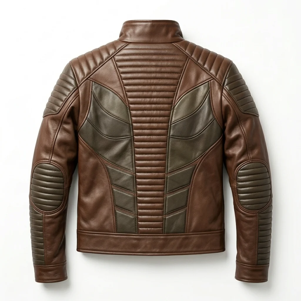 Men's Brown Watchmen Nite Owl Inspired Leather Jacket - Image 2