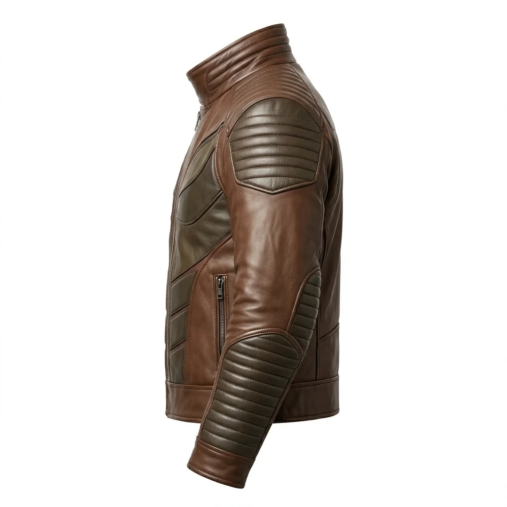 Men's Brown Watchmen Nite Owl Inspired Leather Jacket - Image 4