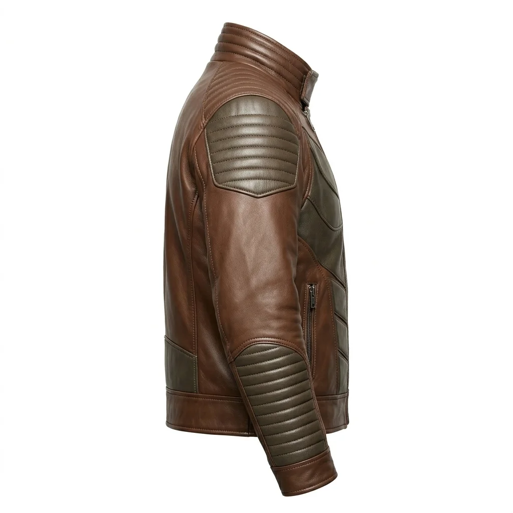 Men's Brown Watchmen Nite Owl Inspired Leather Jacket - Image 5