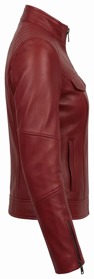Supergirl 2026 Krypto Inspired Red Leather Jacket for Women - Image 3