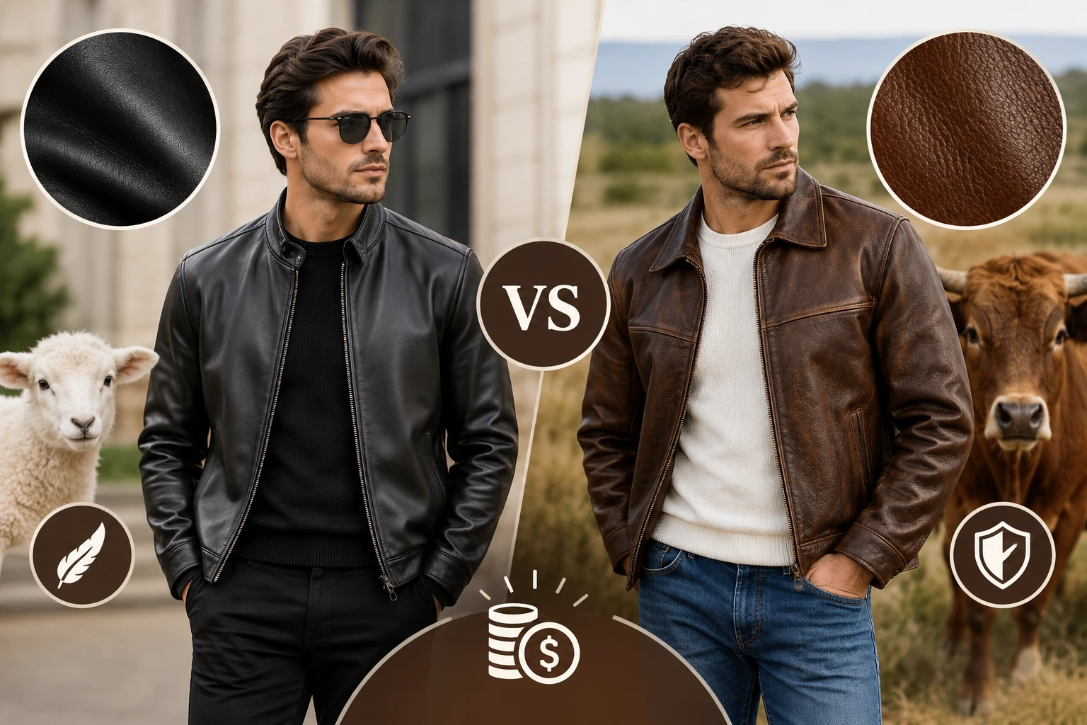 Lambskin vs Cowhide Leather Jackets