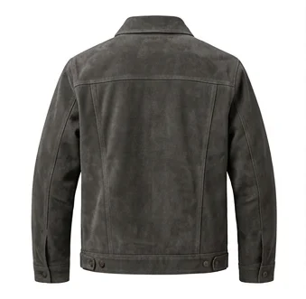 Yellowstone Rip Wheeler Inspired Charcoal Grey Suede Jacket - Image 3
