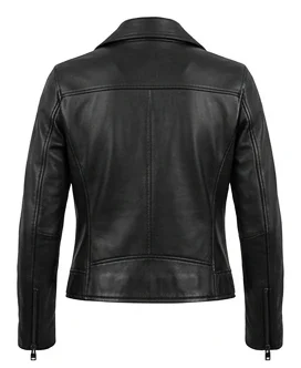 Ironheart Riri Williams Inspired Black Leather Motorcycle Jacket - Image 3