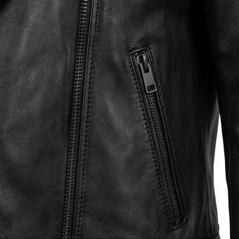 Ironheart Riri Williams Inspired Black Leather Motorcycle Jacket - Image 7