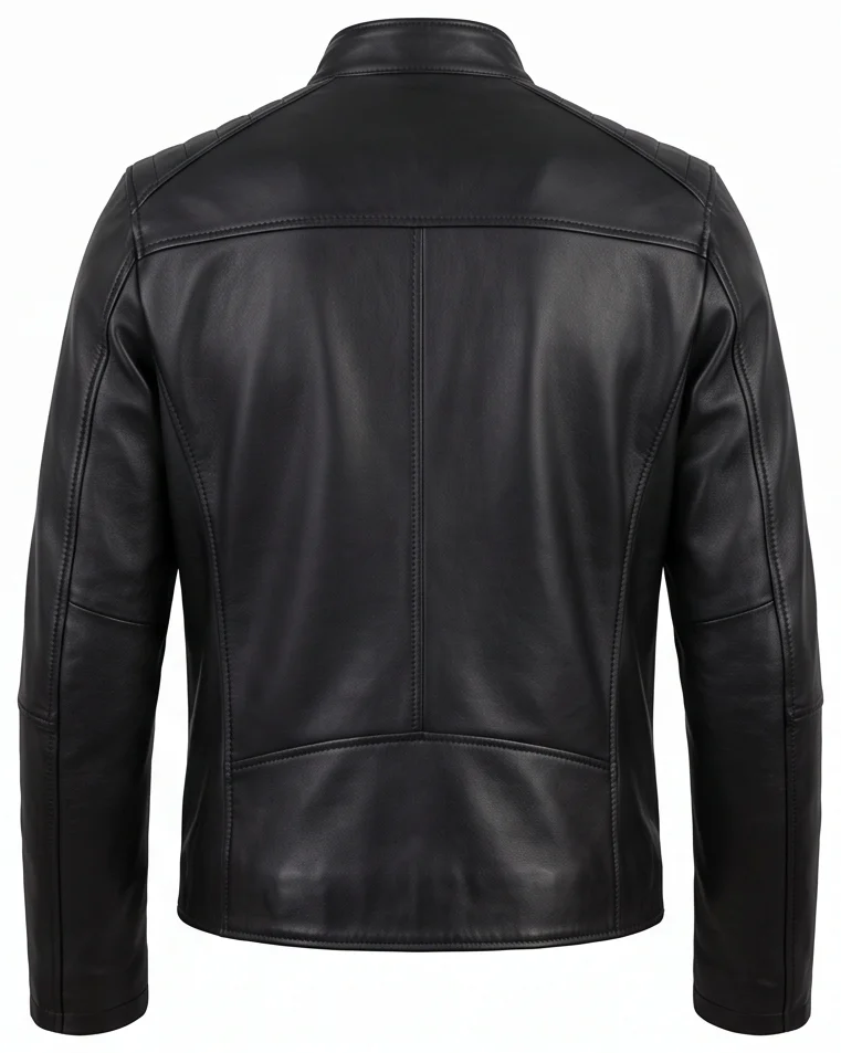 Xavier Thorpe Inspired Wednesday Black Biker Leather Jacket - Image 3