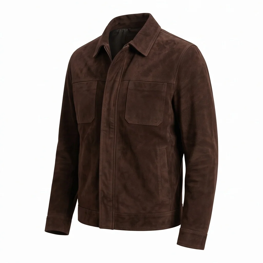 The Accountant 2 Inspired Christian Wolff Dark Brown Jacket - Image 3