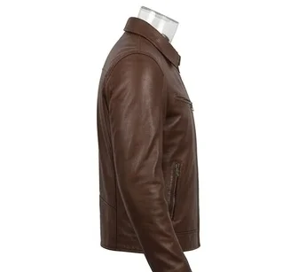 Ken Miles Inspired Brown Leather Racing Jacket – Retro Style - Image 3
