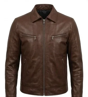 Ken Miles Inspired Brown Leather Racing Jacket – Retro Style - Image 5