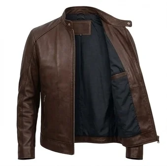 Ken Miles Inspired Brown Leather Racing Jacket – Retro Style - Image 7