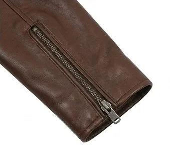 Ken Miles Inspired Brown Leather Racing Jacket – Retro Style - Image 8