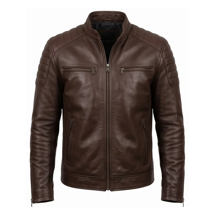 Oliver Queen Green Arrow Inspired Brown Leather Jacket - Image 2