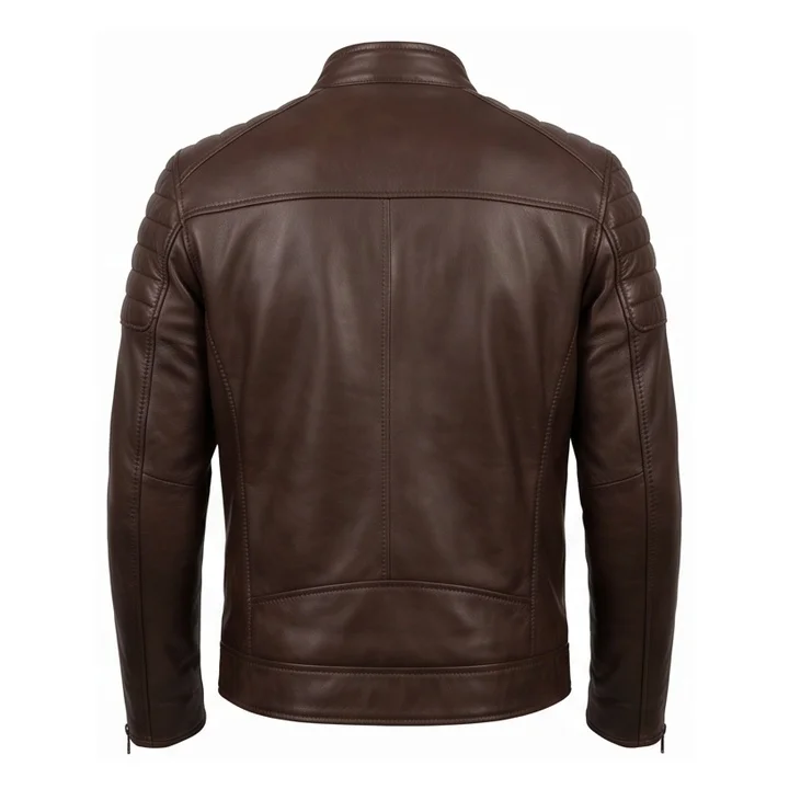 Oliver Queen Green Arrow Inspired Brown Leather Jacket - Image 3