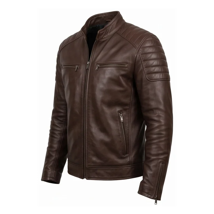 Oliver Queen Green Arrow Inspired Brown Leather Jacket - Image 4