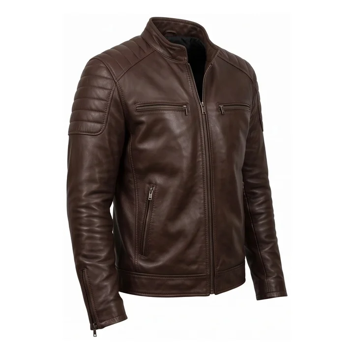 Oliver Queen Green Arrow Inspired Brown Leather Jacket - Image 5
