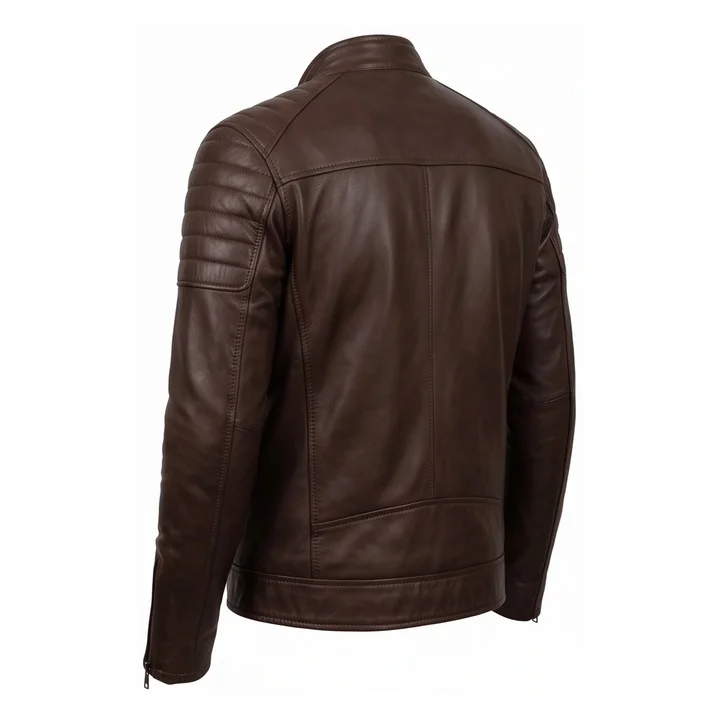 Oliver Queen Green Arrow Inspired Brown Leather Jacket - Image 6