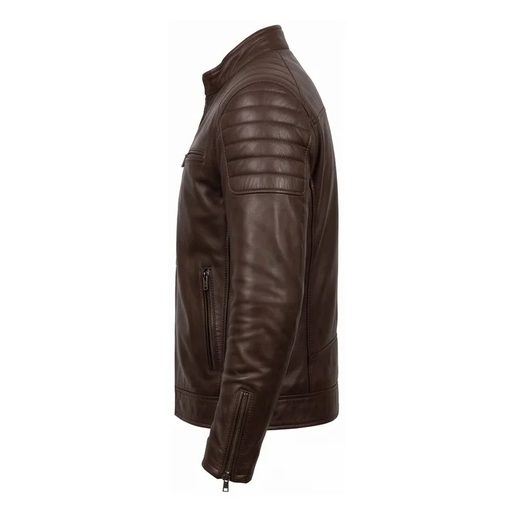 Oliver Queen Green Arrow Inspired Brown Leather Jacket - Image 7