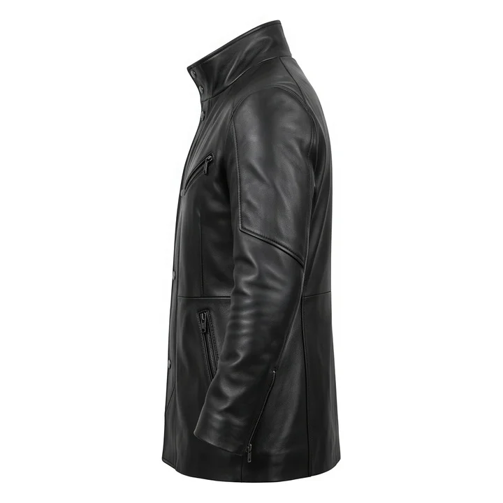 Total Recall Douglas Quaid Inspired Black Leather Jacket - Image 2