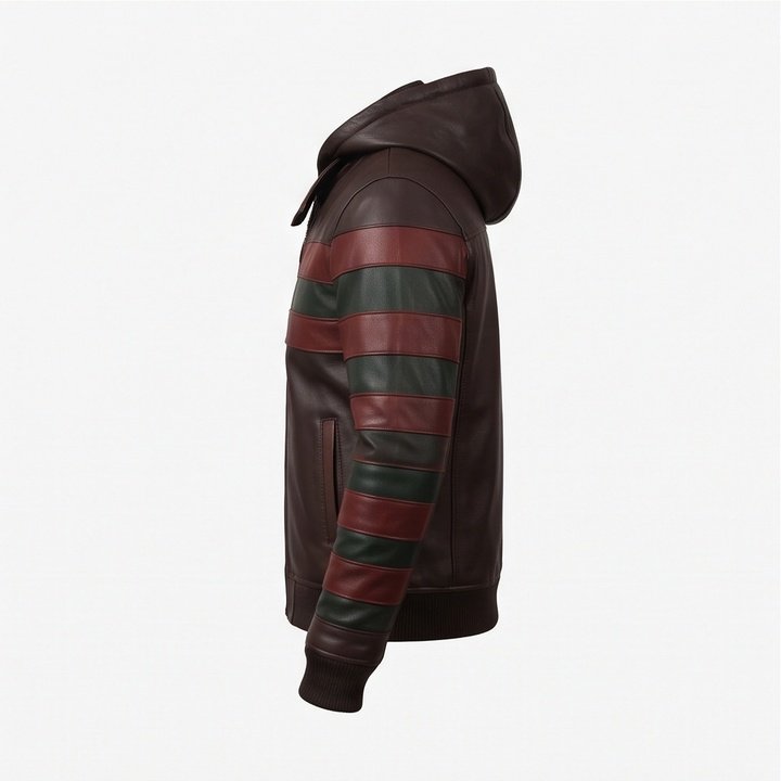 A Nightmare on Elm Street Inspired Brown Leather Jacket - Image 7