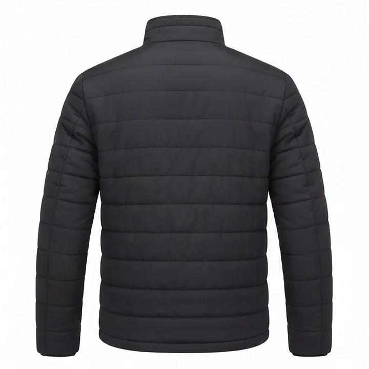 The Killer Michael Fassbender Inspired Black Quilted Jacket - Image 3
