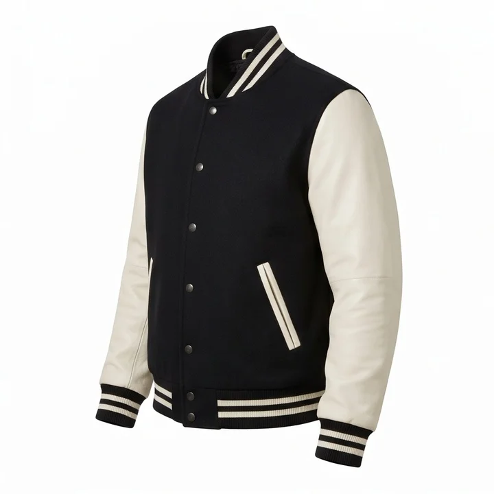 Beverly Hills Cop Axel Foley Inspired Varsity Leather Jacket - Image 4